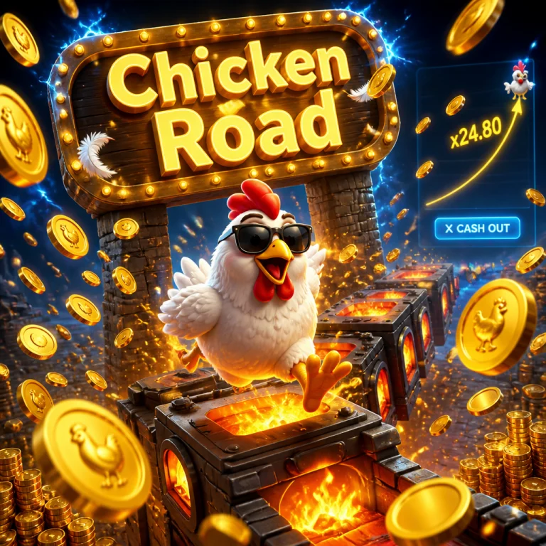 Chicken Road Crash-Game auf einem Smartphone mit steigendem Multiplikator und Cashout-Button